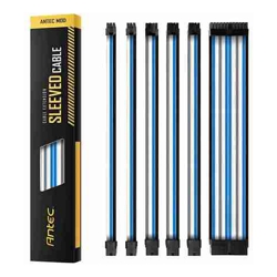 Antec PSU  Sleeved Extension Cable Kit V2 Blue / White / Black . 24PIN ATX 4+4 EPS 8PIN PCI-E 6PIN PCI-E Compatible with Standard PSU