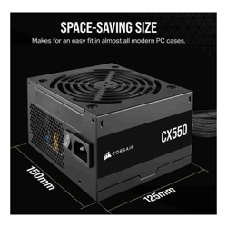 CORSAIR CX Series CX550 80 PLUS Bronze ATX Power Supply