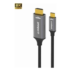 mbeat Tough Link 8K 1.8m USB-C to HDMI Cable  Host Interface: USB-C Output Interface: HDMI