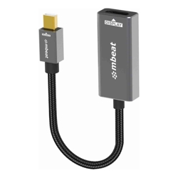 mbeat Tough Link Mini DisplayPort to HDMI Adapter  Seamless Connectivity  HDMI Version: 1.3  1080p@60Hz HD display