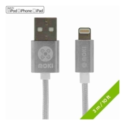 Moki Lightning Cable 3M Silver