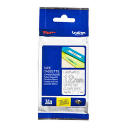 Brother TZE-135 12mm White on Clear TZE Tape GENUINE