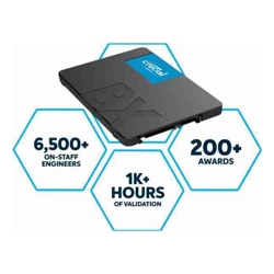 Crucial BX500 500GB 2.5" SATA3 6Gb/s SSD - 3D NAND 550/500MB/s 7mm 1.5 mil MTBF 3yr wty Acronis True Image Solid State Drive >480GB