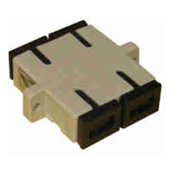 Serveredge SC Female to SC Female Multi mode Duplex OM1 Fibre Adapter - BEIGE COLOR