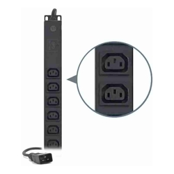 Serveredge 0RU Basic 15 Port PDU (15) IEC C13 Output  (1) IEC C20  Input 16A 240V W/ Surge Protection