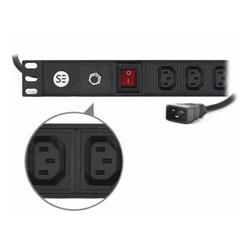 Serveredge Premium 8 Port IEC PDU (8) IEC C13 Output & (1) IEC C20 Input 16 A 240 V