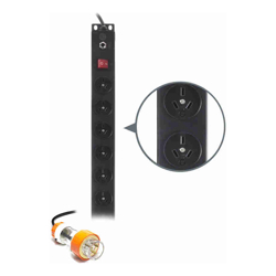 Serveredge 0RU Basic Vertical 12 Port PDU (12)3 Pin AUS GPO Output (1) 20A Clipsal CaptivePlug Input  20A 240V