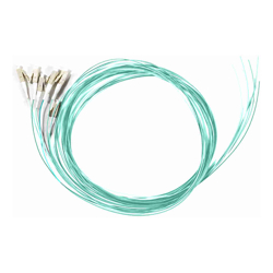 Serveredge LC Pigtail OM3-2M-6 Fibres - Aqua