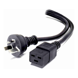 ALOGIC 1m Aus 3 Pin Mains Plug to IEC C19 Male to Female
