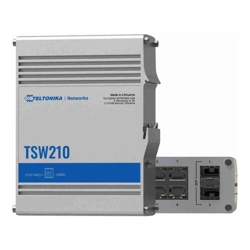 Teltonika | TSW210 | 10 Port Industrial Unmanaged Switch | Rear Panel with DIN Rail Holder ** PSU not included **