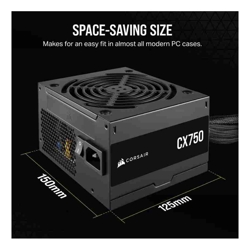 Corsair CP-9020279-AU CX Series 750W 80 Plus Bronze Fan: 120mm ATX 3 Year Warranty 