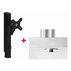 Atdec AWMS-1340 15.7" Post with 5.11" Arm and Bolt-Through Desk Fixing Black
