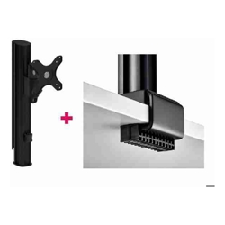 Atdec AWMS-1340 15.7" Post with 5.11" Arm and C Clamp Desk Fixing, Black