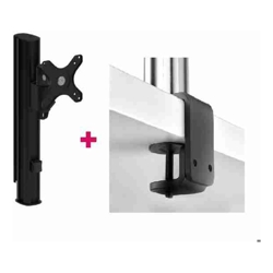 Atdec AWMS-1340 15.7" Post with 5.11" Arm and F Clamp Desk Fixing, Black