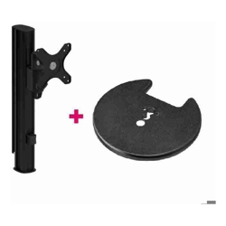 Atdec AWMS-1340 15.7" Post with 5.11" Arm and Grommet Clamp Desk Fixing Black