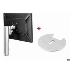 Atdec AWMS-1340 15.7" Post with 5.11" Arm and Grommet Clamp Desk Fixing Silver