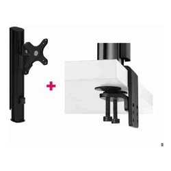 Atdec AWMS-1340 15.7" Post with 5.11" Arm and Heavy-Duty F Clamp Desk Fixing Black