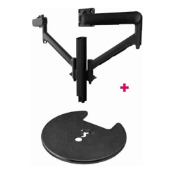 Atdec AWM Dual Monitor arm solution - dynamic arms - 400mm Post - Grommet Clamp - Black