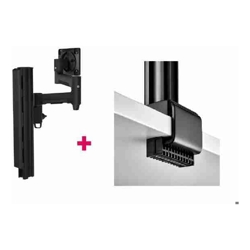 Atdec AWMS-4640 Single 18" Monitor Arm on 15.7" Post and C Clamp Desk Fixing, Black