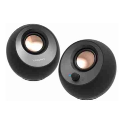 Creative 90049355, Labs Pebble V3 Minimalistic 2.0 Speaker, Bluetooth, USB-C, Black, 1 Year Warranty 