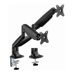 Brateck LDT82-C024-BK DUAL SCREEN HEAVY-DUTY GAS SPRING MONITOR ARM For most 17"~35" Monitors Matte Black(New)