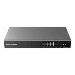 Grandstream IPG-GWN7811 Layer 3 network switch with 8 RJ45 Gigabit Ethernet ports for copper plus two 10 Gigabit SFP+ ports for fiber