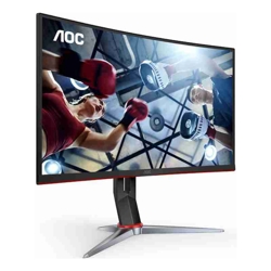 AOC 27" Curved QHD 1ms 180hz VA Curved 1000R Free-Sync Premium HDR 10 VESA 100 VGA HDMI DP Gaming Monitor