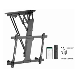Brateck PLB-M0546AI SMART FLIP DOWN TV CEILING MOUNT POWERED BY TUYA Support most 32" ~ 70" TVs (Black)