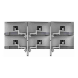 Atdec AWMS-6-46275 Hex Mount With Two Posts Heavy Duty F-Clamp Silver