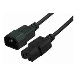 BluPeak COMSOL 2MTR HIGH TEMPERATURE POWER CABLE IEC-C14(M) IEC-C15(F)