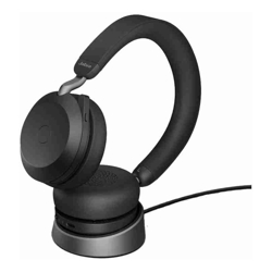 Jabra WIRELESS EVOLVE2 75 UC STEREO BLUETOOTH HEADSET W/ CHARGING Stand + USB-C + 3.5MM +