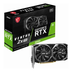 MSI nVidia Geforce RTX 3050 VENTUS 2X XS 8G OC Video Card 1807 MHz Boost Clock GDDR6 PCI-E 4.0 3x DisplayPort 1.4a 1x HDMI 2.1