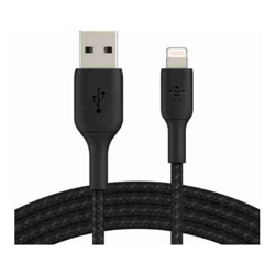 Belkin 15cm USB-A to Lightning Cable MFiBRAIDED Boost Charge Black 2 YRS