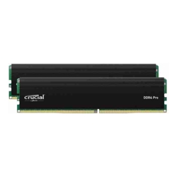 Micron Crucial Pro 64GB (2x32GB) DDR4 UDIMM 3200MHz CL22 Black Heat Spreaders Support Intel XMP AMD EXPO for Desktop PC Gaming Memory