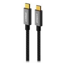 mbeat Tough Link 1.8m USB 3.2 Gen2 USB-C Cable - Space Grey transfer at speeds up to 10Gbps Video Resolution: Maximum 4K/60Hz