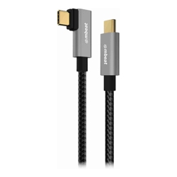 mbeat Tough Link 1.8m L-Shape USB 3.2 Gen2 USB-C Cable Space Grey Data Transfer Rate: Maximum 10Gbps  Video Resolution: Maximum 4K/60Hz
