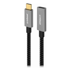mbeat Tough Link 1m USB 3.2 Gen2 USB-C Extension Cable Space Grey Video Resolution: Maximum 4K/60Hz