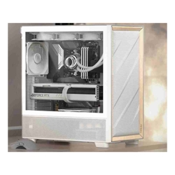 Antec Flux White Mid Tower E-ATX/ATX/Micro-ATX/ITX Tempered Glass Wood Front USB-C 10Gbps 5x PWM Fans 2Yr Wty