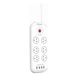 Huntkey SAC607C 6 Outlets Surge Protector Powerboard with 2x USB-A & 2x USB-C