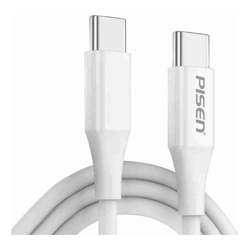 Pisen Mr White USB-C to USB-C PD 60W Cable (1M) Support Both Fast Charging and Data Cable SR Bend Resistant High Efficiency Reversible