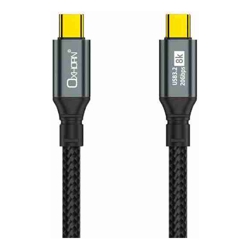 Oxhorn USB 3.2 Gen 2x2 1m USB-C to USB-C 20Gbps 8K@60Hz 20V 100W E-Marker Chip Black fast charging  Video cable Laptop Phones Tablet USB-C Device