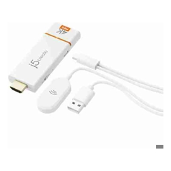 J5create JVAW76PRO ScreenCast 4K Wireless Display Adapter - Cast Laptop to TV (Supports Miracast, AirPlay, Chromecast, Windows, macOS, iOS, Android)