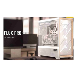 Antec FLUX PRO, E-ATX Premium Birch, Iunity Temperature Display. CPU and GPU LED Display, 6x High Performance Fans, ARGB PWN Ctrl, PSU Shift case