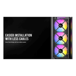 Antec C120R Reverse Fan Black ARGB 3PK Performance 120mm PWM Fan FAN: 4-pin PWM | LED: 3-pin  Vibration Absorbing and Anti-Noise Pads