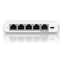 Ubiquiti | USW-Flex-2.5G-5 | UniFi Compact 5 Port Gigabit Desktop Switch 4 x 2.5 GbE ports 1 x 2.5 GbE PoE input port for power
