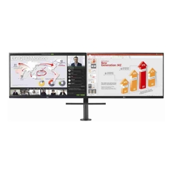 ERGO Dual 27" QHD(2560x1440) Daisy Chain Monitor,16:9,IPS,5ms,75Hz,HDMI(2.0)x1,DP(1.4)x1,USB3.0x2,USB-C(60W),C-CLAMP ERGO STAND,3YR WTY
