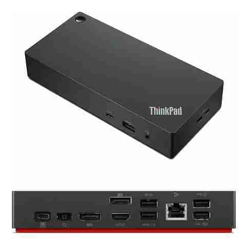 Lenovo ThinkPad Universal USB-C Dock Triple 4K 2 DisplayPort 1 x HDMI 5 x USB Ports Audio Jack RJ45 65W Power Delivery 12 Mth Wty (Refurbished)