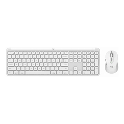 Signature Slim Wireless Keyboard and Mouse Combo MK950 White