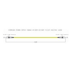 4Cabling 30m SC/A SC/A OS2 / OS1 Singlemode Fibre Optic Simplex LSZH Patch Lead : 2mm Oversleeving | Yellow