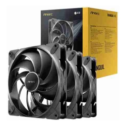 Antec Tranquil140, PWM, 2000RPM, 59.23CFM, 2.46mmHO, 4 Pin PWM Connector, 140mm x 25mm Performance  case Fan, Tranquil Series 3 Pack
